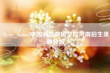 黄冈中国消防救援学院河南招生录取分数