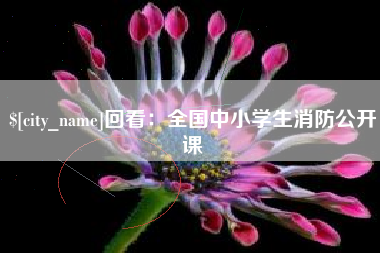 黄冈回看：全国中小学生消防公开课