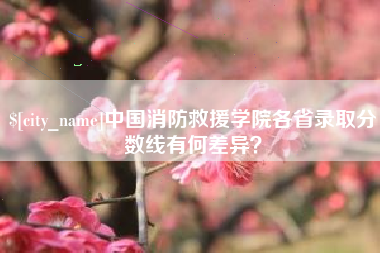 黄冈中国消防救援学院各省录取分数线有何差异？