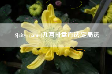 黄冈九宫排盘方法,定局法