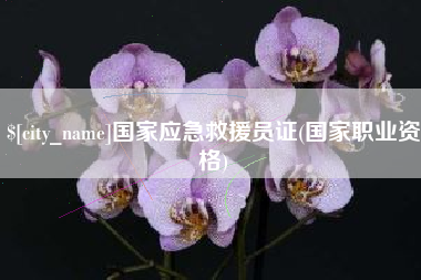 黄冈国家应急救援员证(国家职业资格)