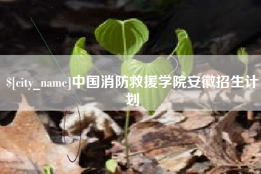 黄冈中国消防救援学院安徽招生计划