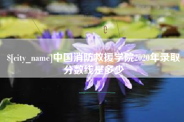 黄冈中国消防救援学院2020年录取分数线是多少