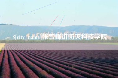黄冈张雪峰讲防灾科技学院