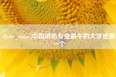 黄冈中国消防专业最牛的大学是哪一个