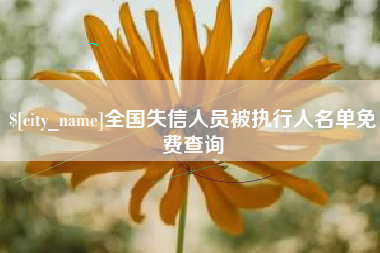 黄冈全国失信人员被执行人名单免费查询
