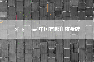 黄冈中国有哪几枚金牌