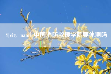 黄冈中国消防救援学院要体测吗