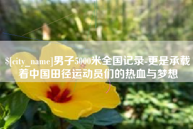 黄冈男子5000米全国记录-更是承载着中国田径运动员们的热血与梦想