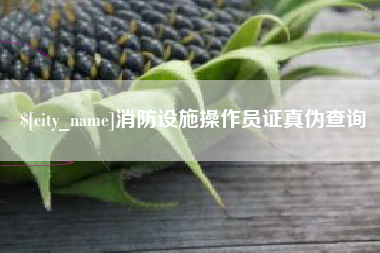 黄冈消防设施操作员证真伪查询