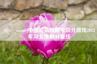 黄冈中国消防救援学院分数线2023年河北录取分数线