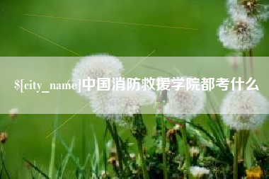 黄冈中国消防救援学院都考什么