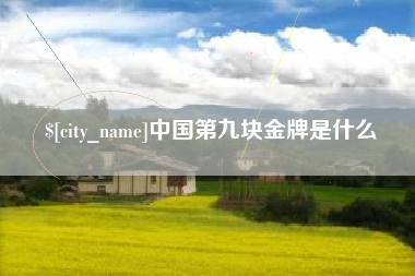 黄冈中国第九块金牌是什么