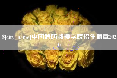 黄冈中国消防救援学院招生简章2020
