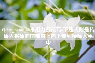黄冈60米接力赛技巧-下压式则是传棒人将棒的前部由上向下传到接棒人手中