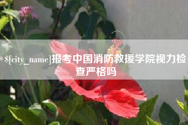 黄冈报考中国消防救援学院视力检查严格吗