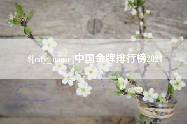 黄冈中国金牌排行榜2024