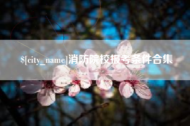 黄冈消防院校报考条件合集